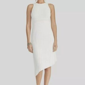 White Knitted Midi Dress